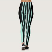 Bandes noires et vertes Leggings (Dos)