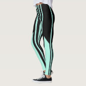 Bandes noires et vertes Leggings (Gauche)