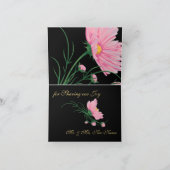 Bandes noires grasses Daises roses Merci (Intérieur)