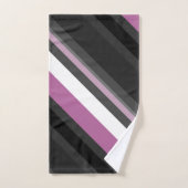 Bandes noires, grises et blanches (Serviette à main)