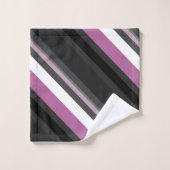 Bandes noires, grises et blanches (Gant de toilette)