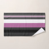 Bandes noires, grises et blanches (Serviette à main)