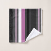 Bandes noires, grises et blanches (Gant de toilette)