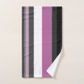 Bandes noires, grises et blanches (Serviette à main)