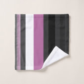 Bandes noires, grises et blanches (Gant de toilette)