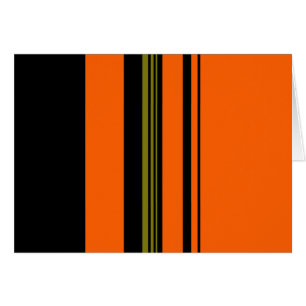 Bandes noires orange vert