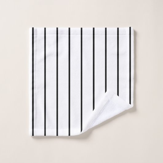 Bandes noires verticales (Gant de toilette)