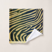 Bandes Noires Zèbre-Peau Sur Parties scintillant O (Gant de toilette)