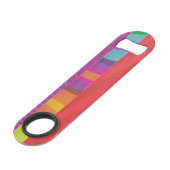 bandes ondulées colorées - rectangle (Devant angulaire)