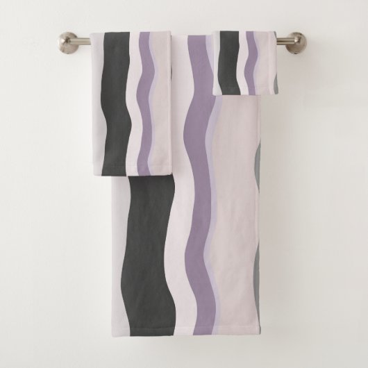 Bandes ondulées roses et violettes (En situation)