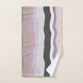 Bandes ondulées roses et violettes (Serviette à main)