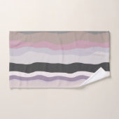 Bandes ondulées roses et violettes (Serviette à main)