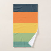 Bandes orange, bleue, jaune et verte (Serviette à main)