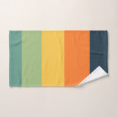 Bandes orange, bleue, jaune et verte (Serviette à main)