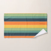 Bandes orange, bleue, jaune et verte (Serviette à main)