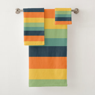 Bandes orange, bleue, jaune et verte