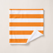 Bandes orange et blanches de sécurité (Gant de toilette)