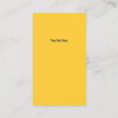 Bandes orange jaune avec Carte de visite Monogramm (Dos)