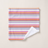 Bandes orange rose pâle (Gant de toilette)