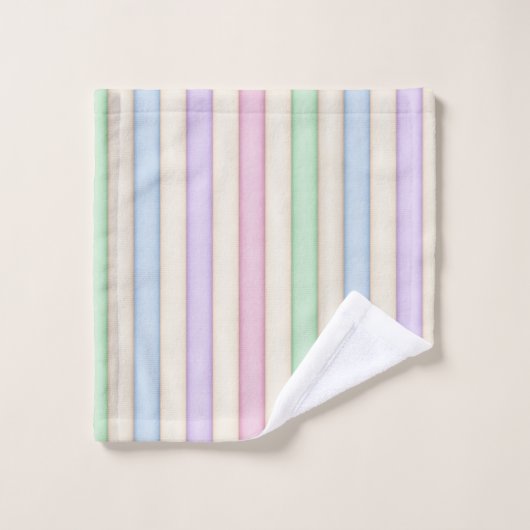 Bandes Pastel Colorées (Gant de toilette)