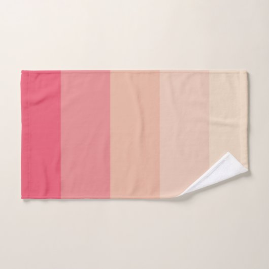 Bandes pastel roses (Serviette à main)