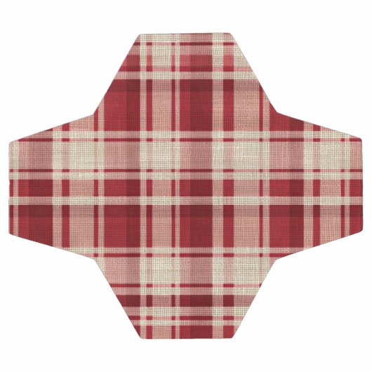 Bandes Plaid Crème Rouge (Plat)