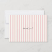 Bandes Plat Rose Carte de remerciements Avec Photo (Dos)