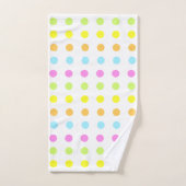 Bandes pointillées aux couleurs pastel (Serviette à main)