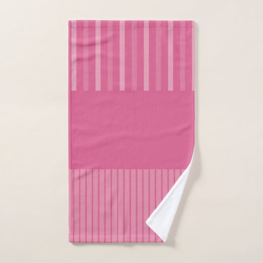 Bandes Pop Couleur - Rose (Serviette à main)
