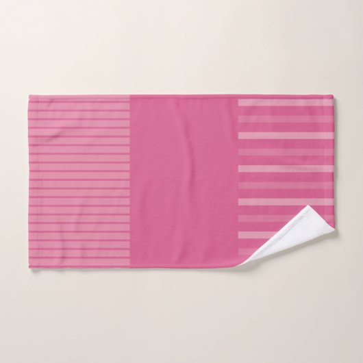 Bandes Pop Couleur - Rose (Serviette à main)