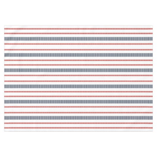 Bandes rayées rouges, blanches et bleues Nappe (Devant (Horizontal))