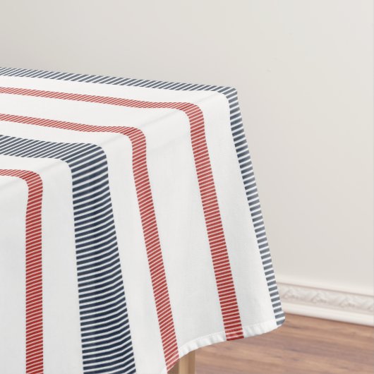 Bandes rayées rouges, blanches et bleues Nappe (In Situ)