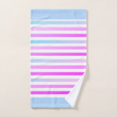 Bandes, rose, vert (Serviette à main)