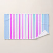 Bandes, rose, vert (Serviette à main)