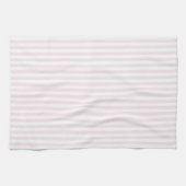 Bandes roses et blanches - Serviette de cuisine (Horizontal)