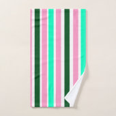 Bandes roses et vertes (Serviette à main)