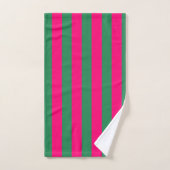 Bandes roses et vertes (Serviette à main)