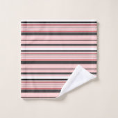 Bandes roses gris mignonnes (Gant de toilette)