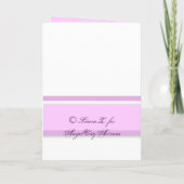 Bandes roses Invitation pliée personnalisée (Dos)