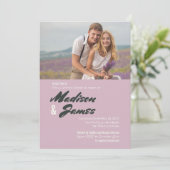 Bandes roses | Invitations de douches Couples (Debout devant)