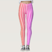 Bandes roses Leggings classiques (Devant)