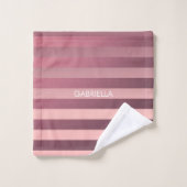 Bandes roses roses (Gant de toilette)