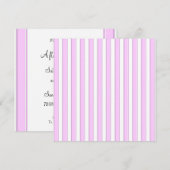 Bandes roses sur Invitations personnalisées blanch (Devant / Derrière)