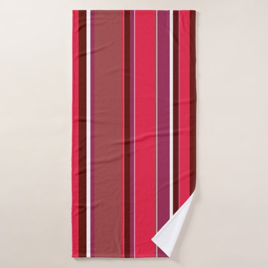 Bandes rouges (Serviette de bain)