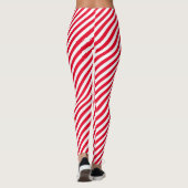 Bandes rouges Costume elfe de Noël Leggings (Dos)