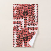 Bandes rouges croisées avec dégradé ou poli (Serviette à main)