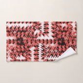 Bandes rouges croisées avec dégradé ou poli (Serviette à main)