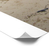 Bandes rouges en hiver - affiche (Coin)