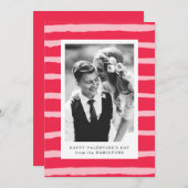 Bandes sucrées | Carte photo de la Saint-Valentin (Devant / Derrière)