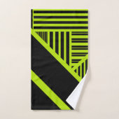 Bandes triangulaires - Vert citron (Serviette à main)